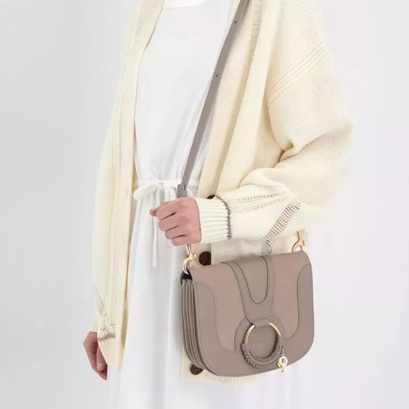 See by Chloe Women Hana Mini Saddle Leather Bag Motty Gray - Picture 10 of 10